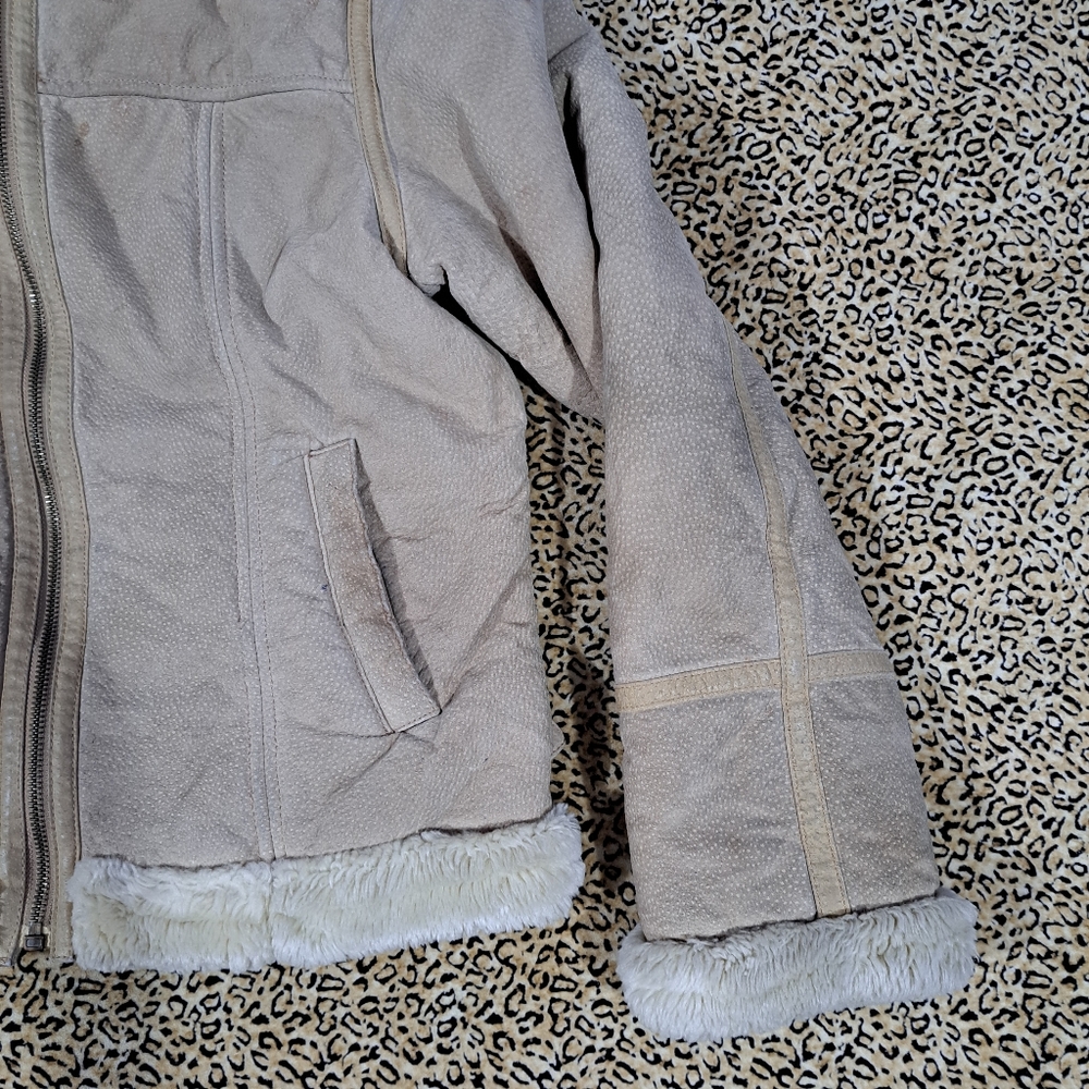 π(Final price) STEVE MADDEN LEATHER WINTER COAT-M - Picture 4 of 13
